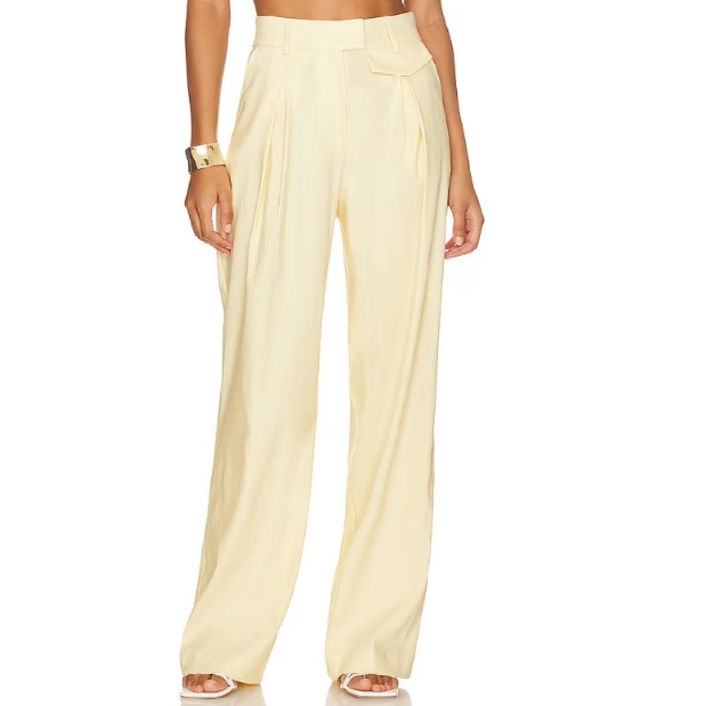 LPA Cream Wide Leg Pants